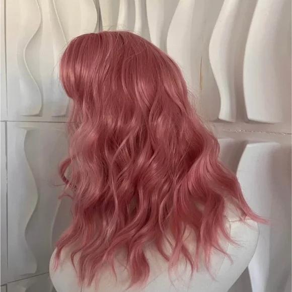 Wavy Pink Hair Wig - Picture 1 of 5